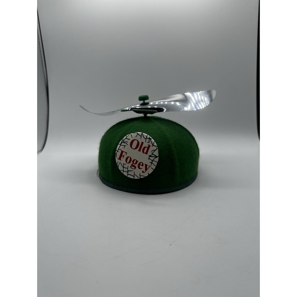 Vintage Jhats Old Fogey Propeller Hat Green Novelty Helicopter Cap USA